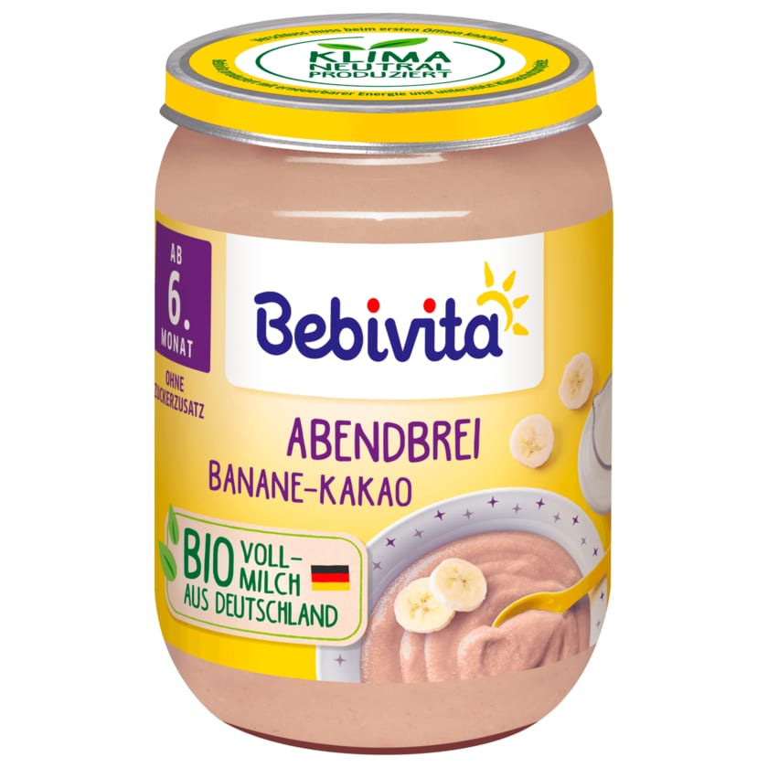 Bebivita Abendbrei Banane-Kakao ab 6. Monat 190g